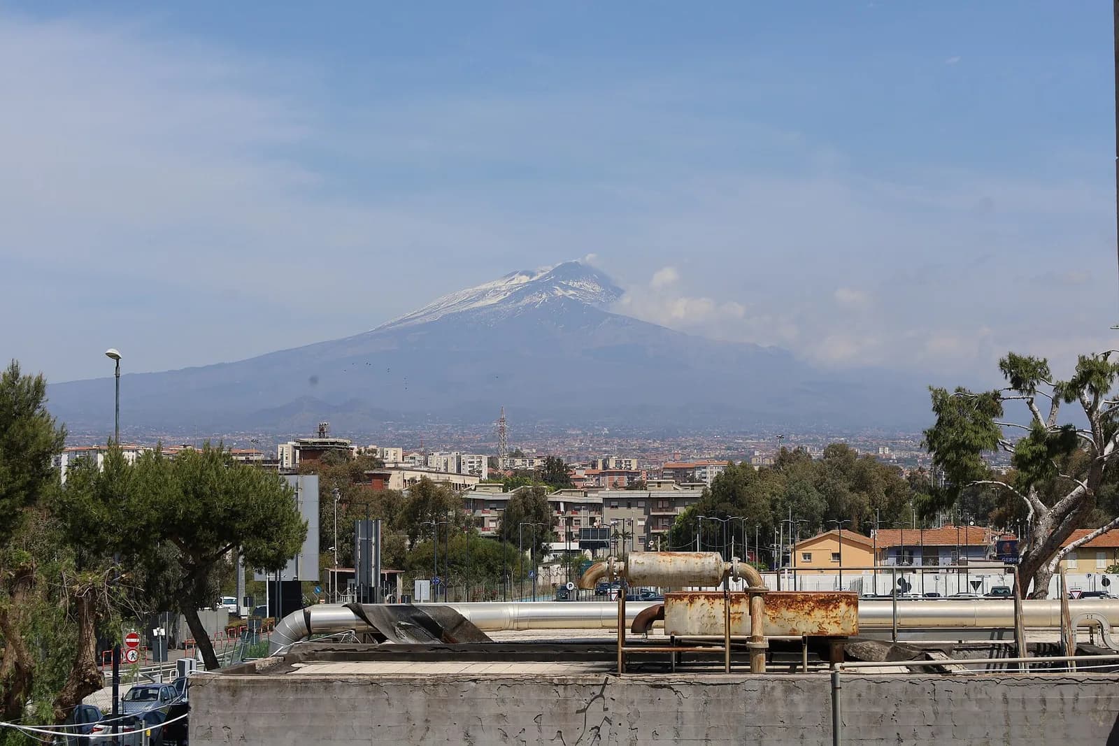 Mount Etna seen from Catania-Fontanarossa Airport in 2024