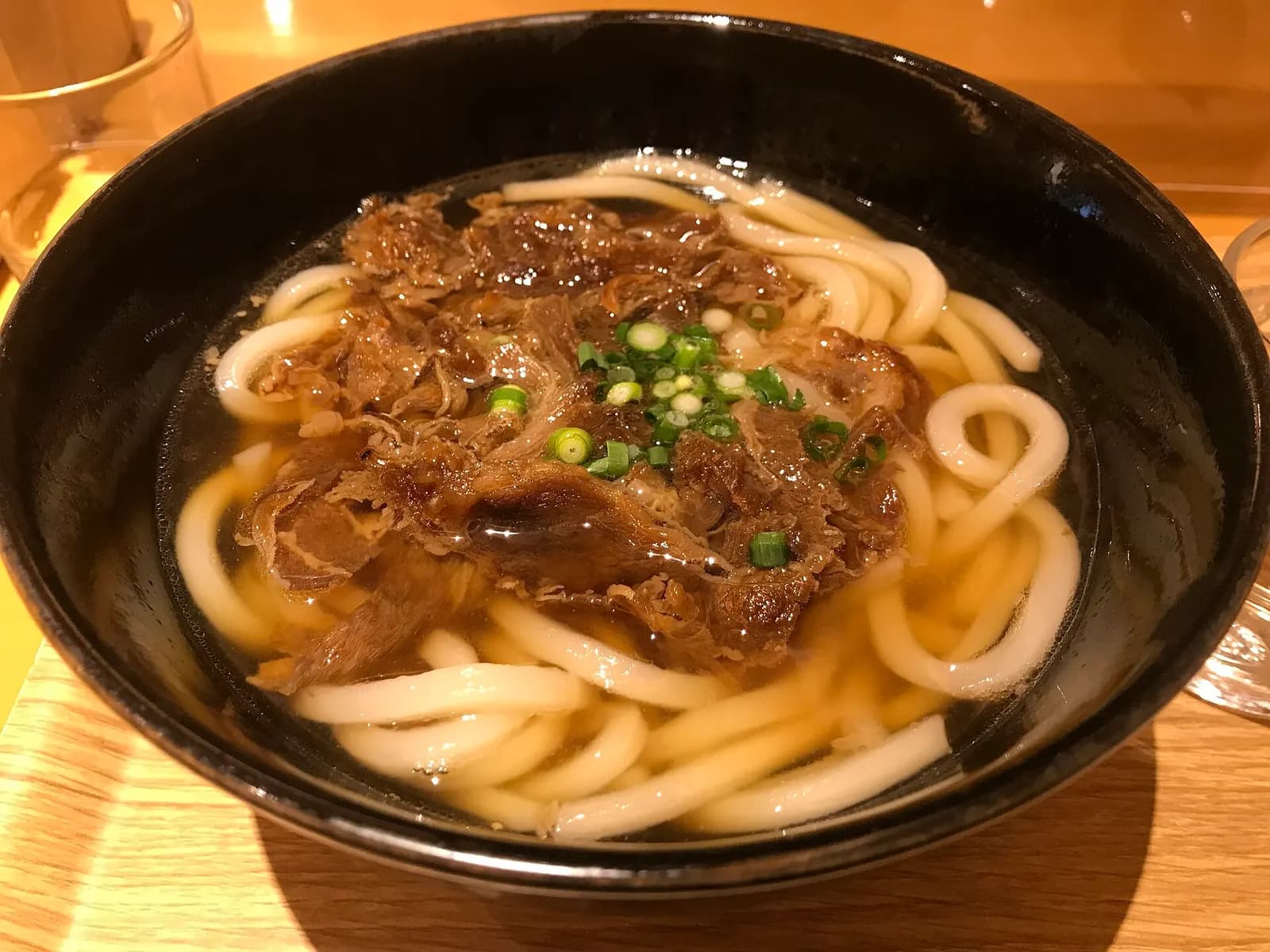 Niku udon in the departure lobby, New Chitose Airport