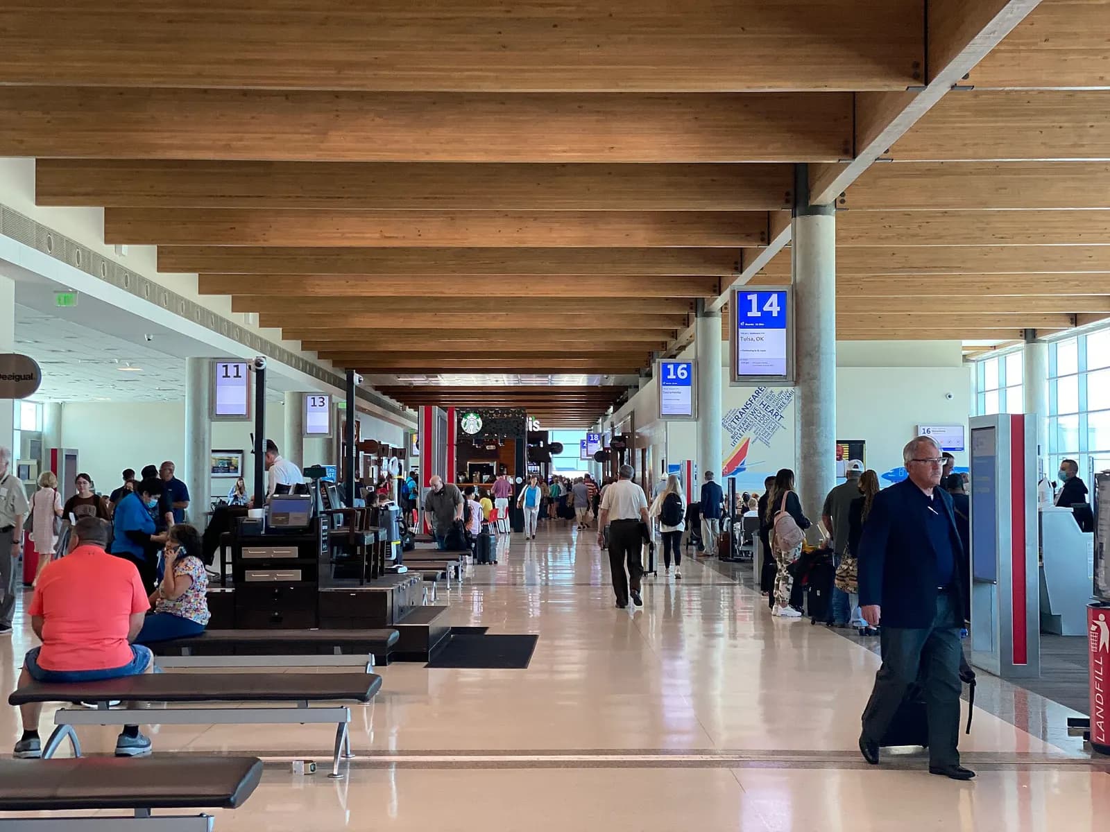 Departure gates area at Dallas Love Field Airport