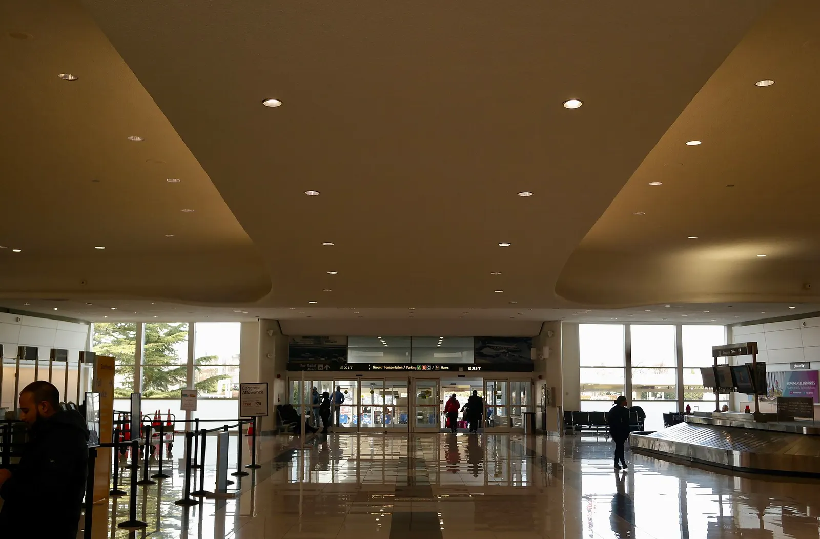 The lobby of Terminal A at Ronald Reagan Washington National airport. The space was built by Northwest Airlines and TWA, opening in 1970.