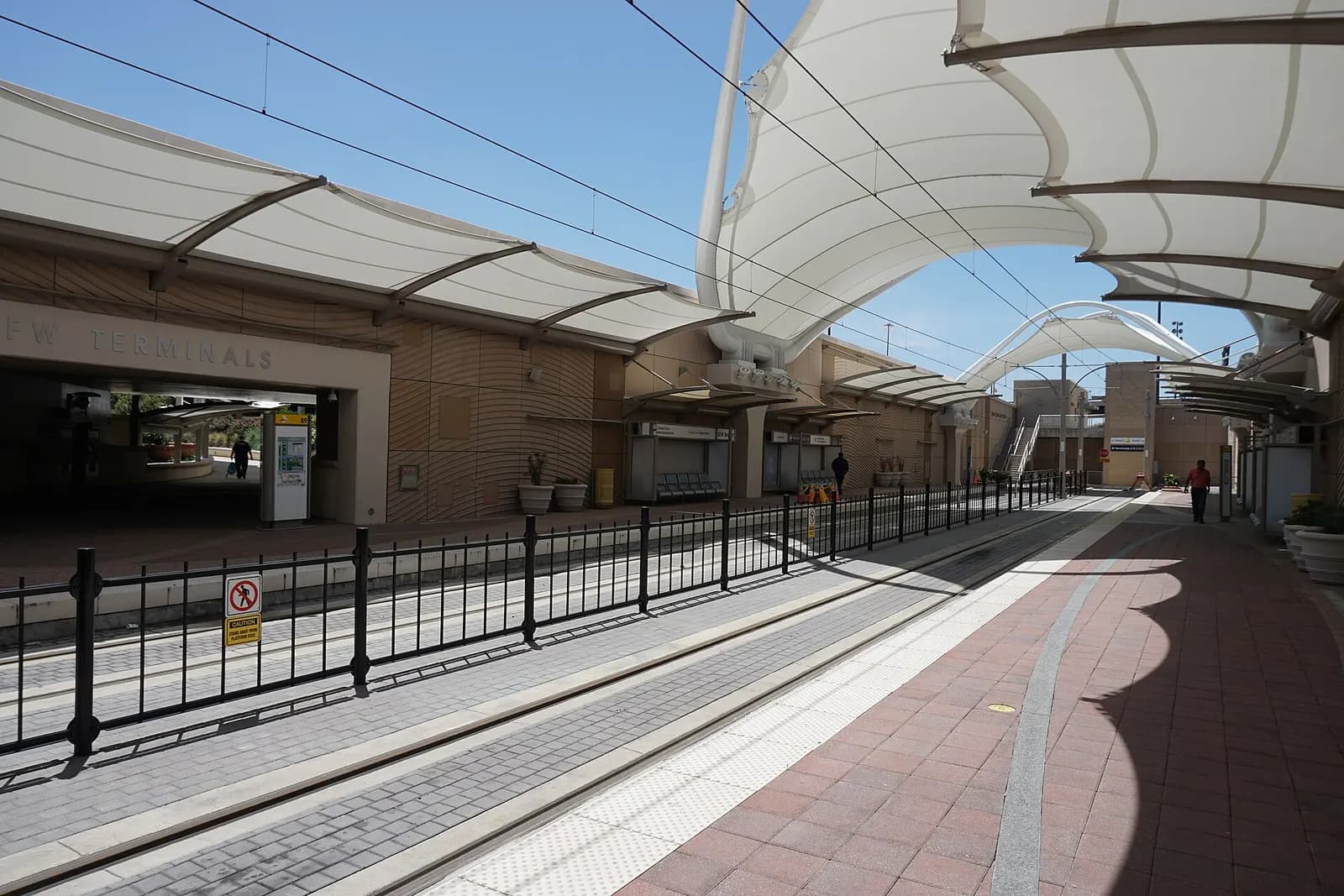 DFW Airport Station at Dallas/Fort Worth International Airport in Texas ( United States ).