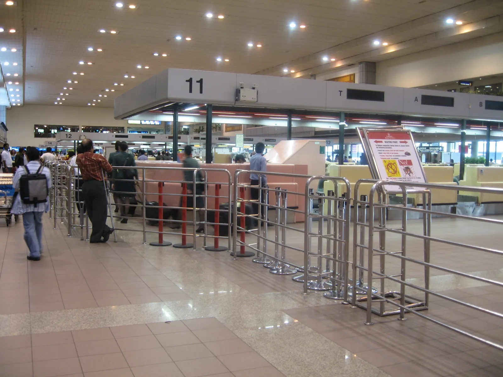 Bangkok (Don Mueang) International Airport, Terminal 2, Departure Hall.