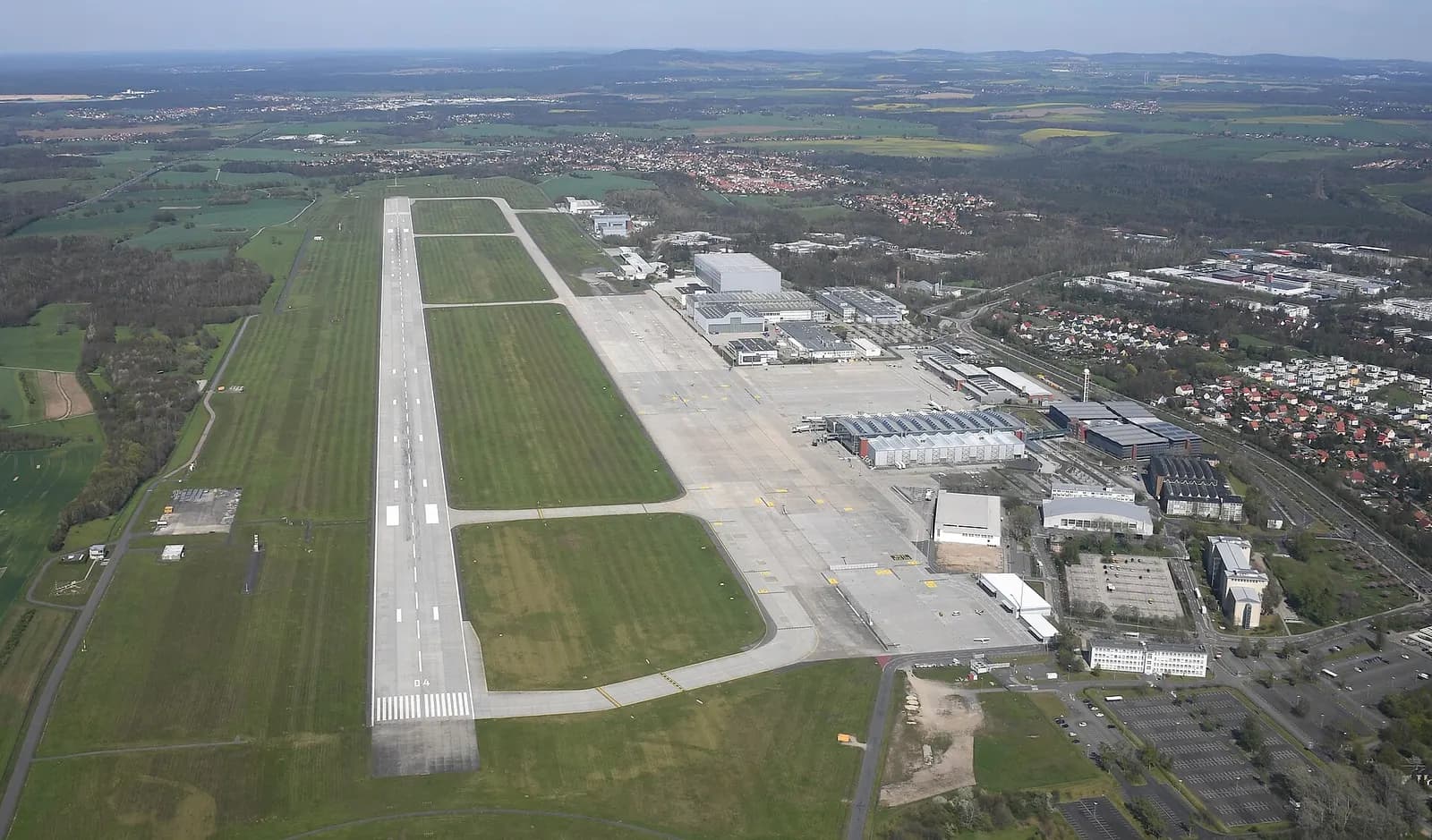 Aerial image of the Dresden Airport
