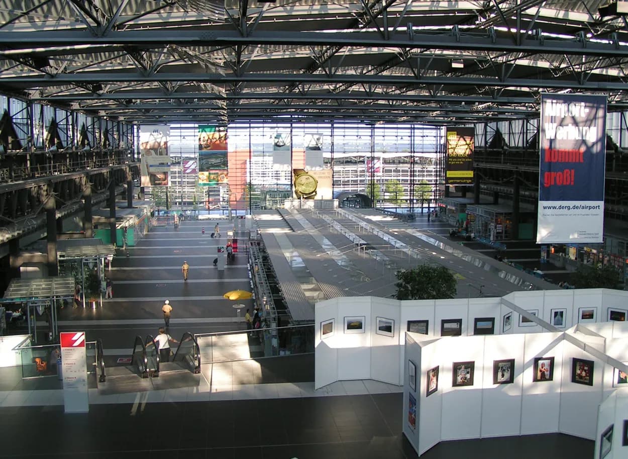 Interior view of the Dresden Airport terminal