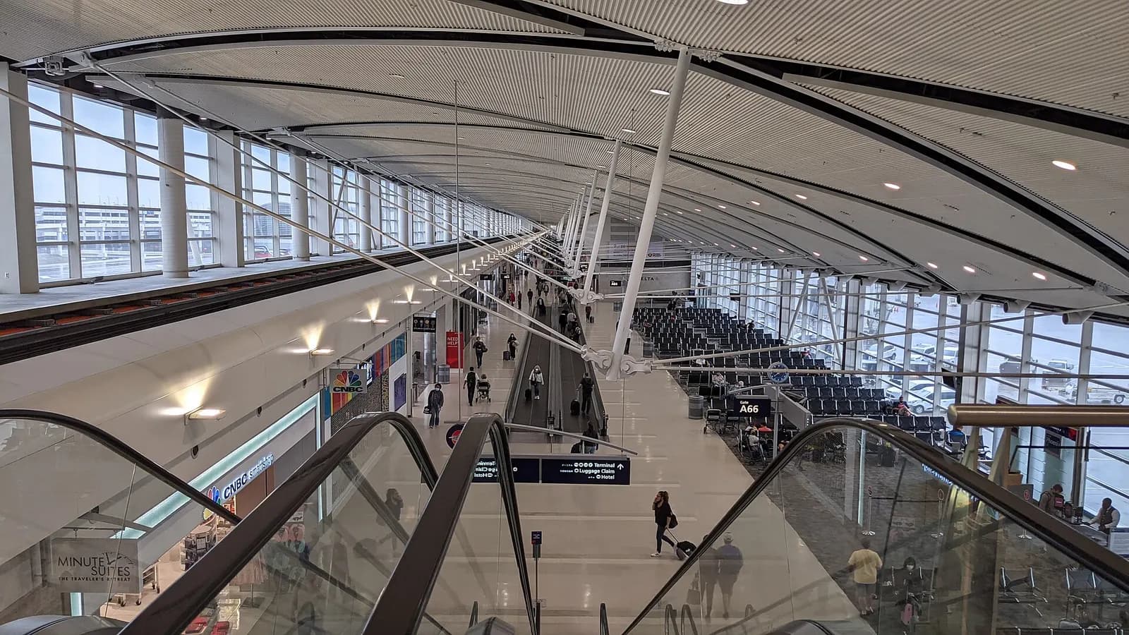 Passenger Train Rail in Detroit Metropolitan Wayne County Airport