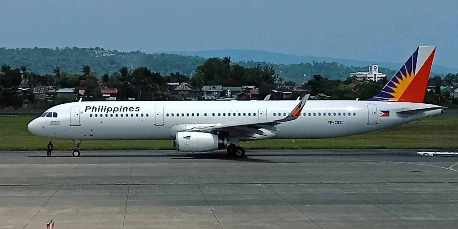 A Philippine Air Lines (PAL) aircraft at the tarmac of the Francisco Bangoy International Airport in Davao.