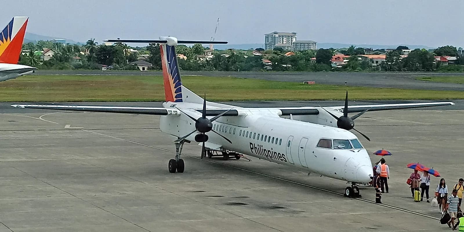 A Philippine Air Lines (PAL) aircraft at the tarmac of the Francisco Bangoy International Airport in Davao.