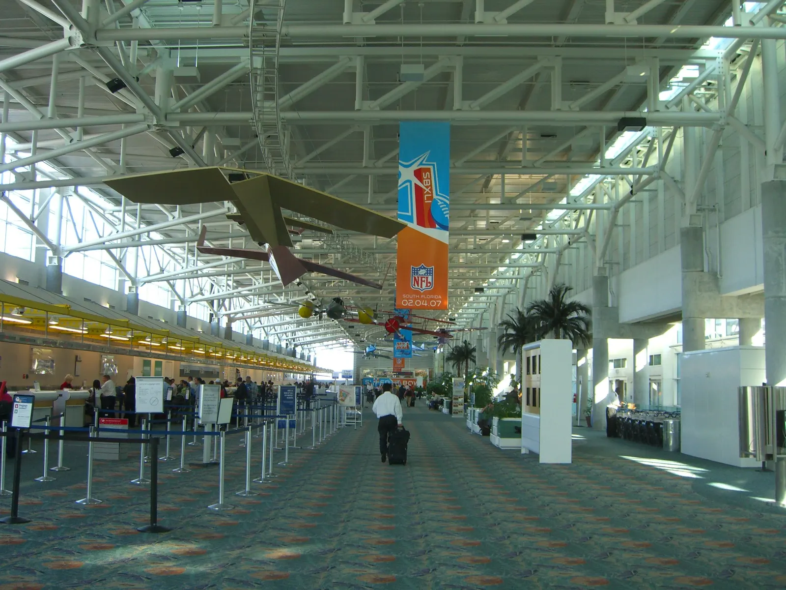 Check-in area at Fort Lauderdale – Hollywood International Airport, Terminal 1