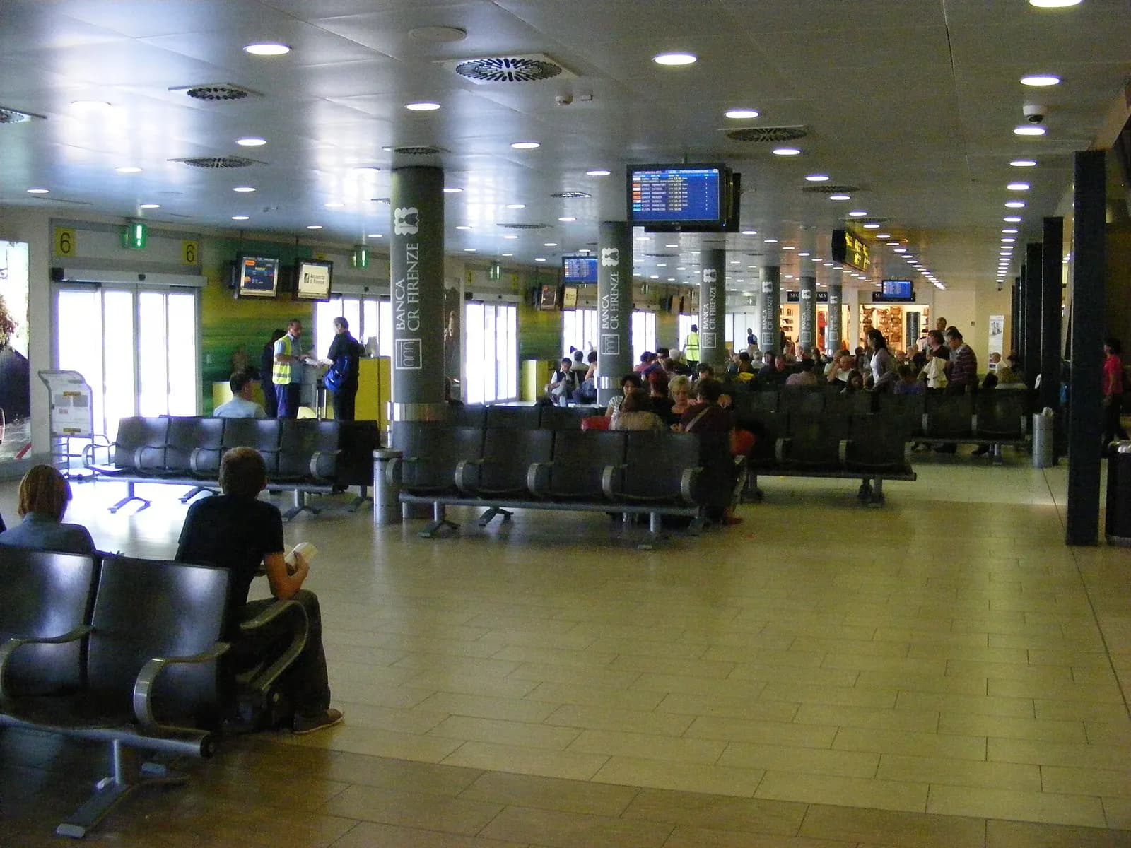 Florence Airport airside departure area