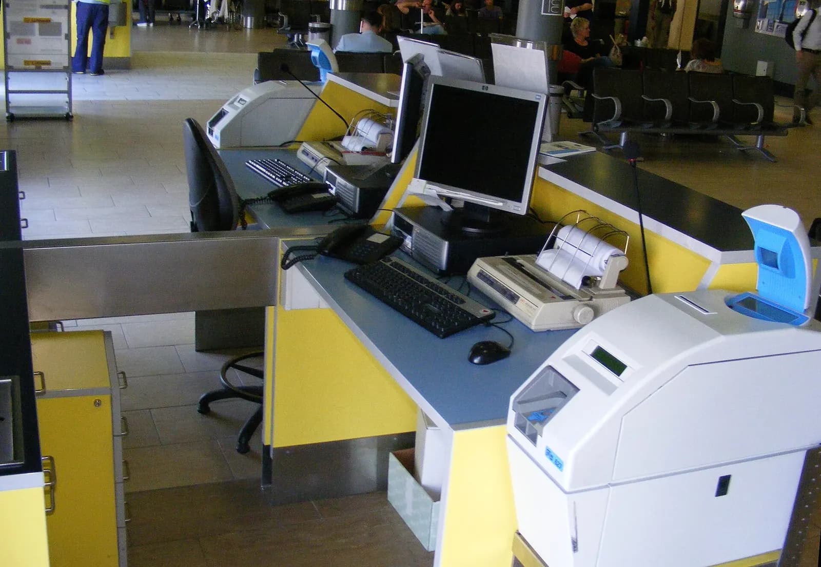 Florence Airport boarding service counter