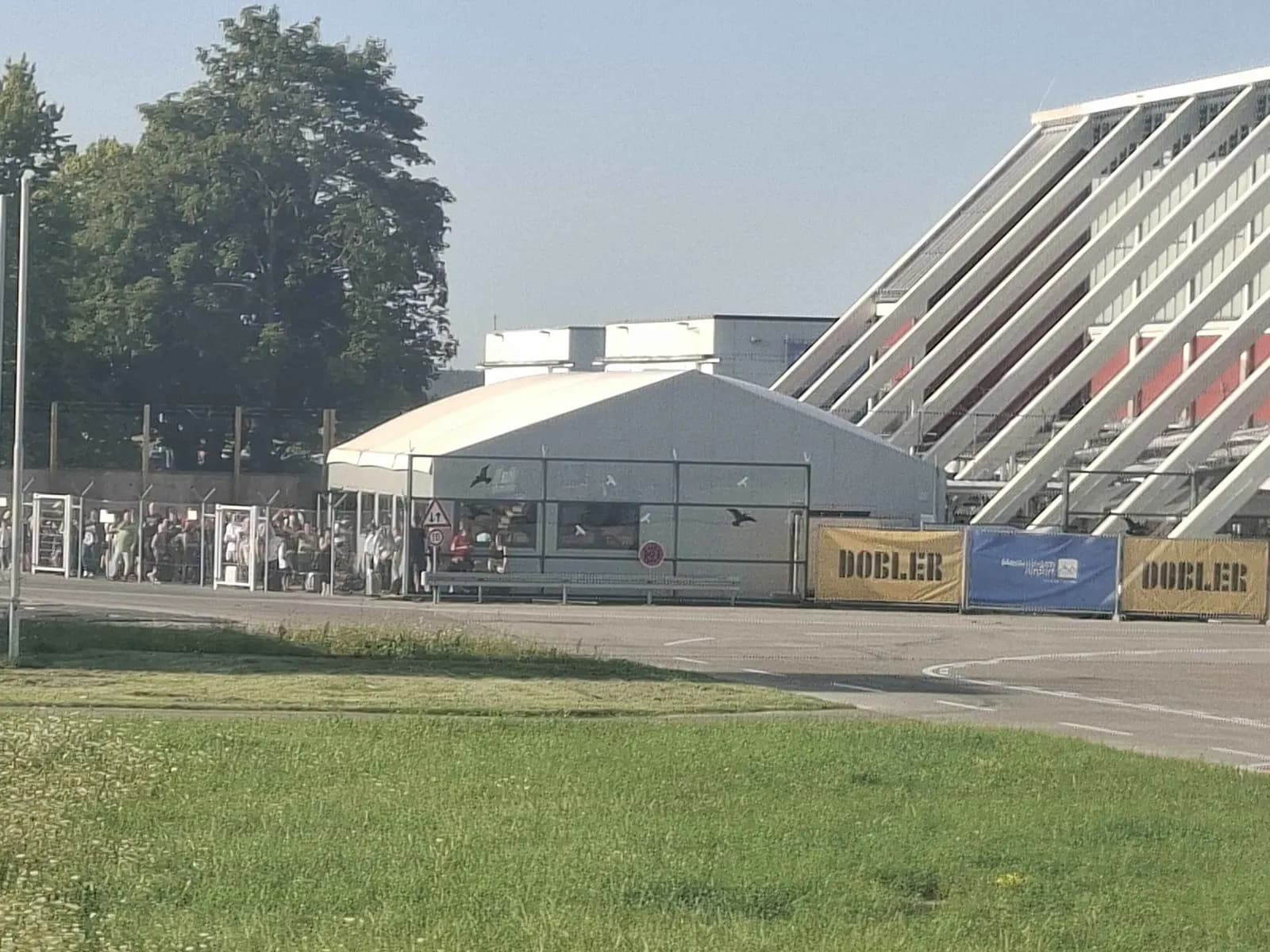 Gates annex building for gates 6 and 7 at Memmingen Airport