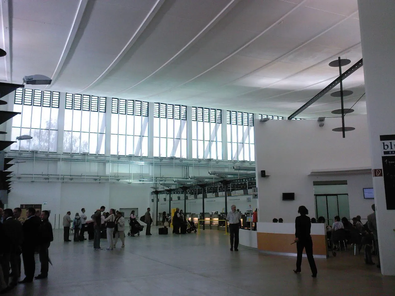 Waiting hall interior of Allgäu Airport Memmingen