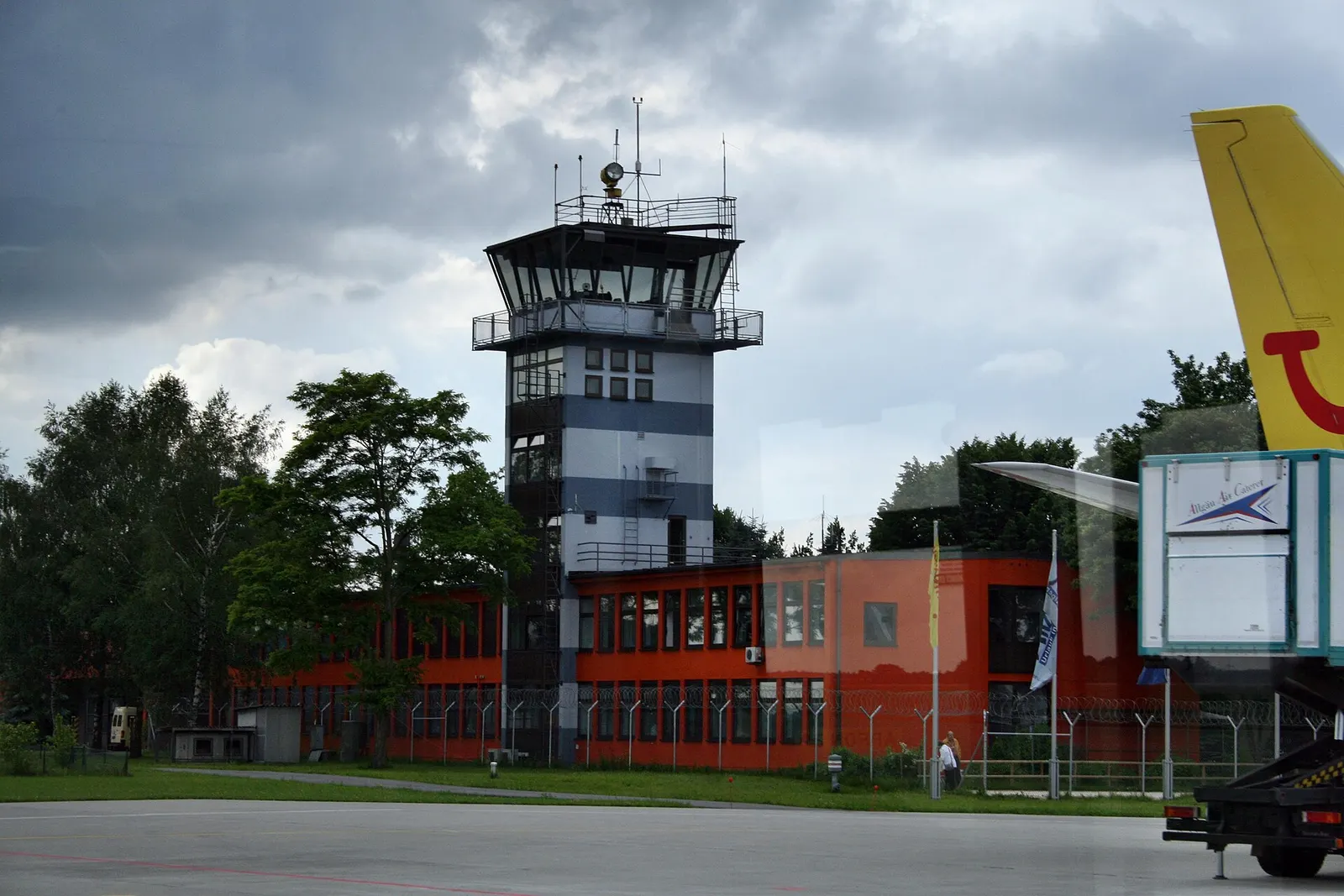 Control tower at Allgäu Airport Memmingen