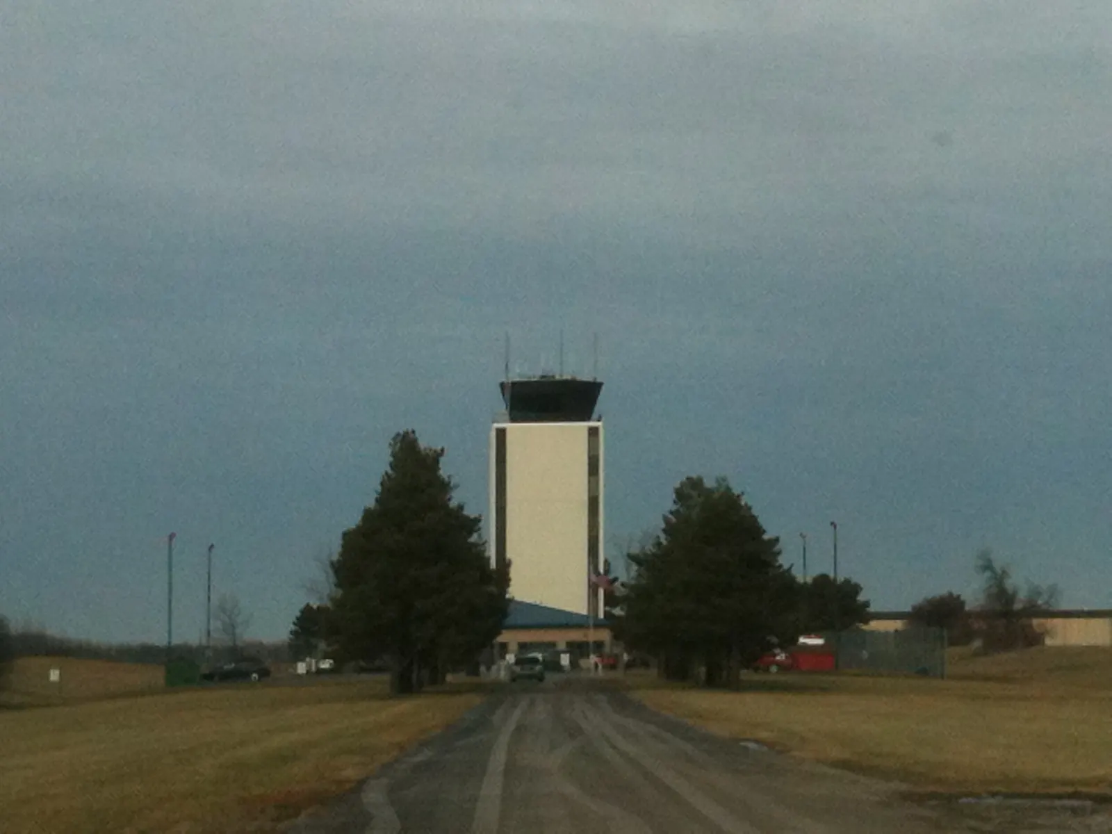 Air traffic control tower at Bishop International Airport, Flint, January 2012