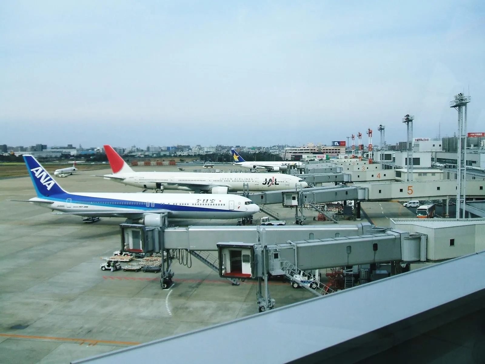 Gates 1 through 6 at Terminal 3 Apron at Fukuoka Airport