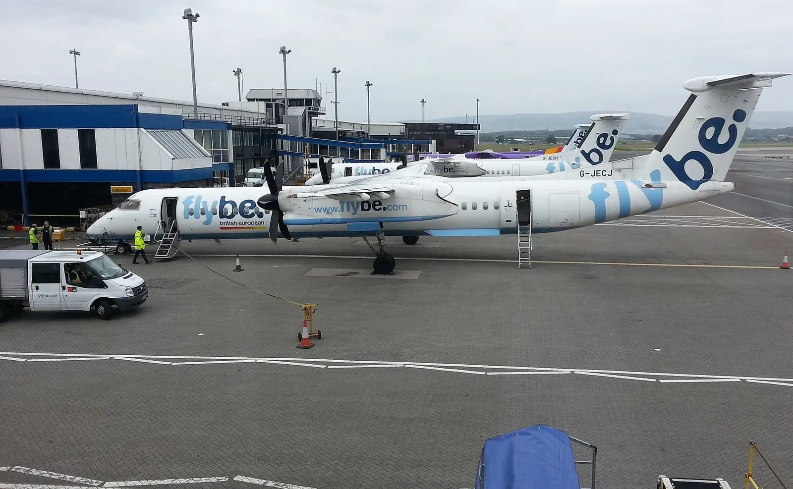 Flybe aircraft at Glasgow airport