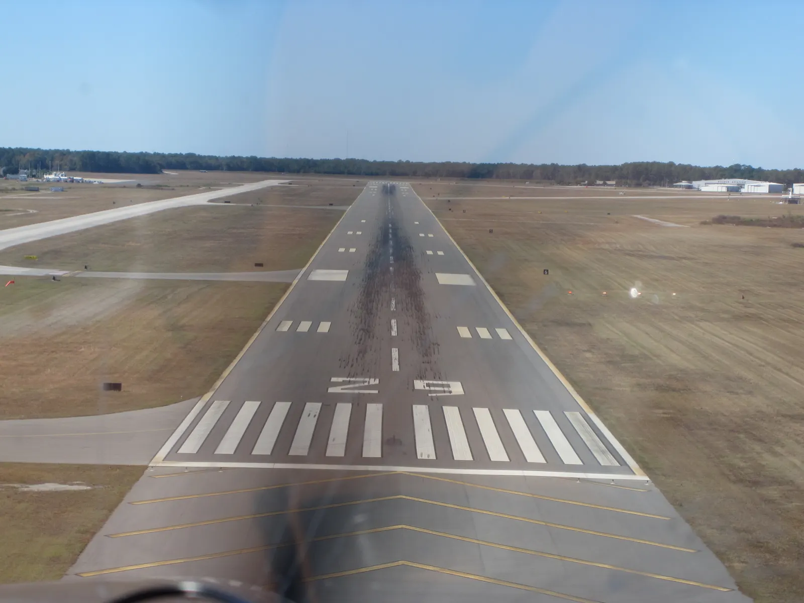 Final approach to Runway 29 at Gainesville Regional Airport, November 2010.