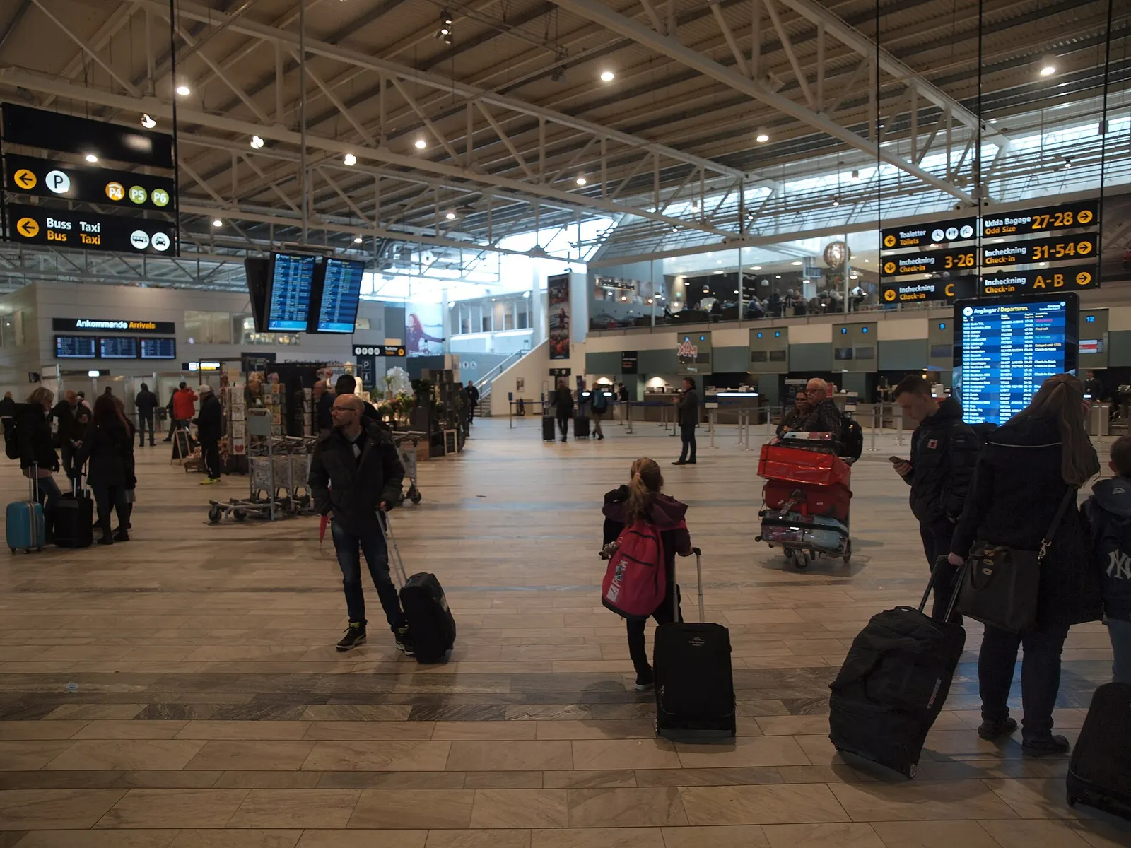 Interior of Gothenburg Landvetter airport in Sweden.