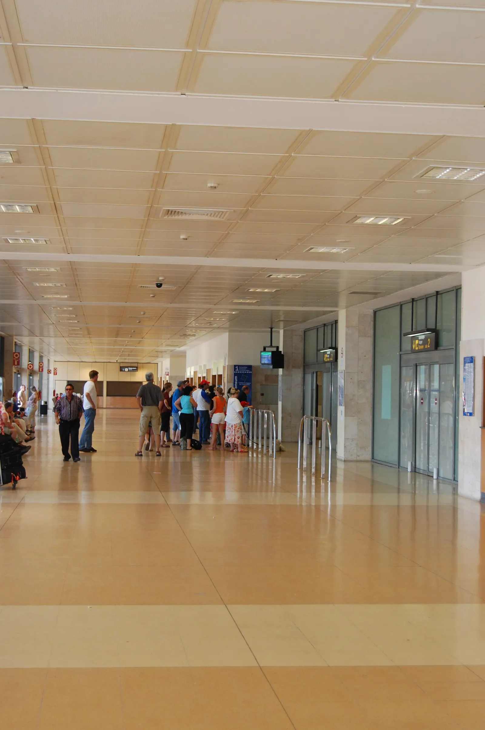 Girona-Costa Brava Airport terminal interior seating area
