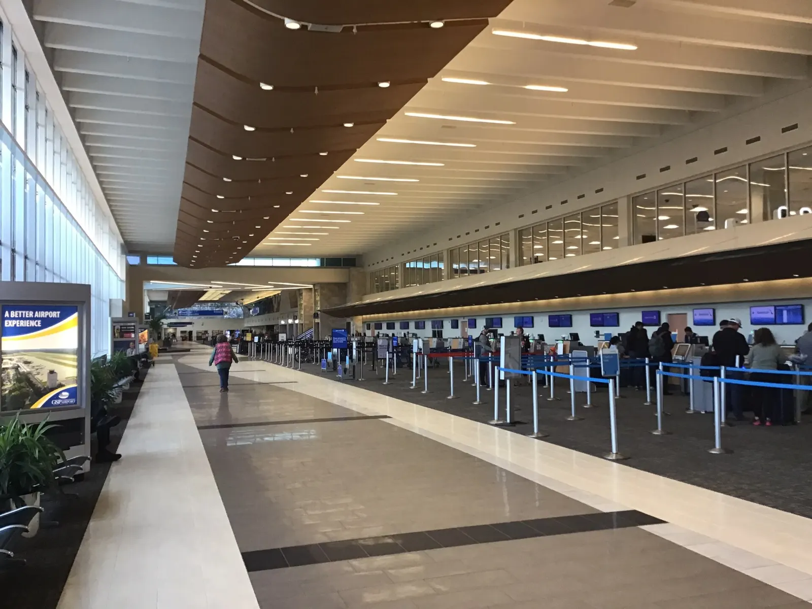 Interior of the Greenville-Spartanburg International Airport terminal