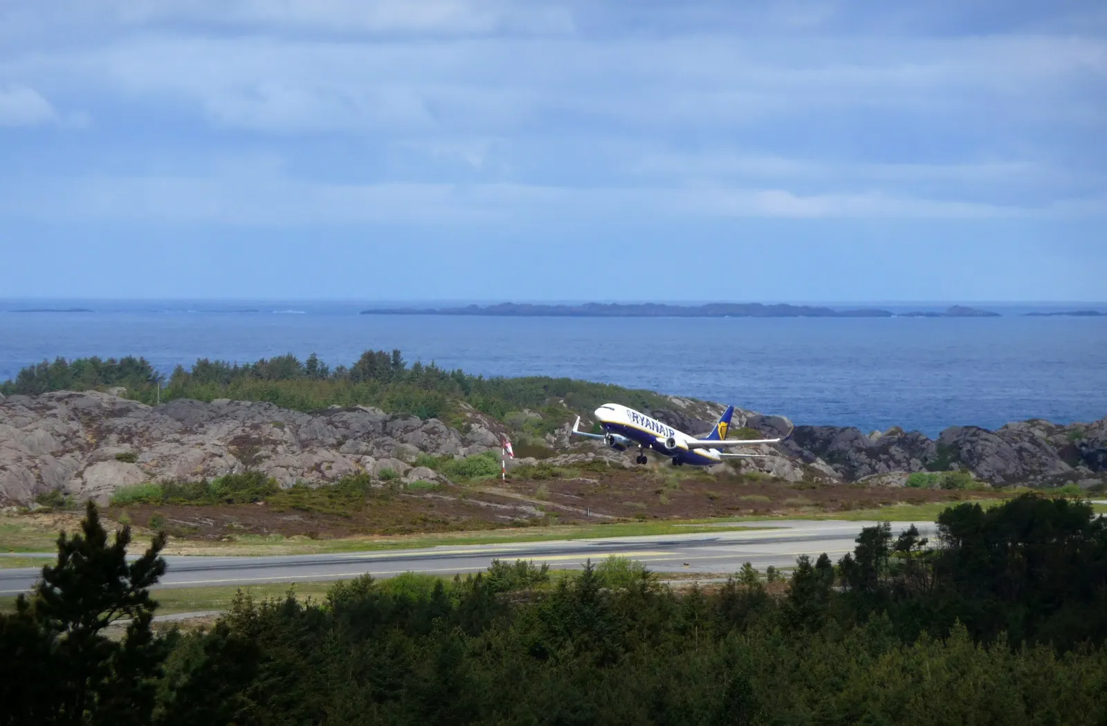 Wider campus view of Haugesund Airport Karmøy