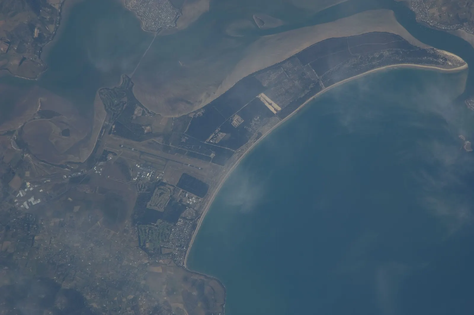 Image of Hobart Hobart International Airport and Cambridge Aerodrome , taken by NASA
