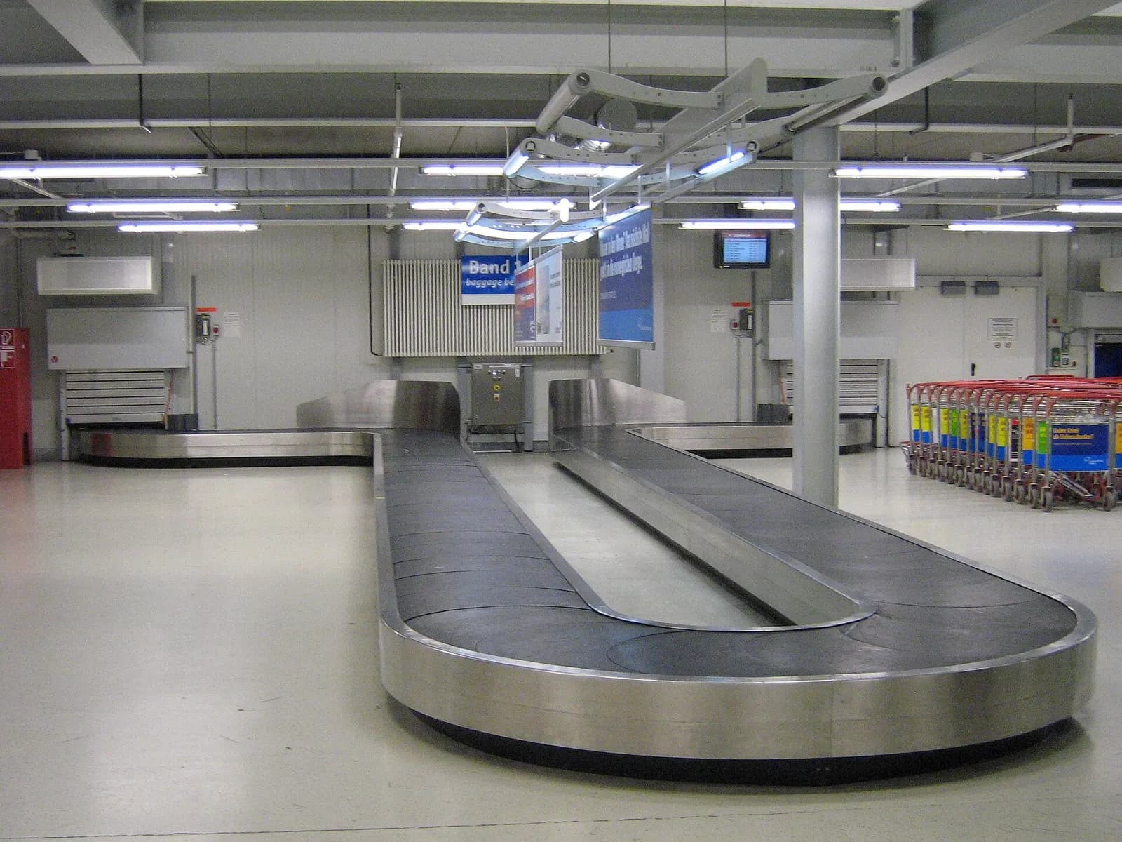 Baggage reclaim hall at Frankfurt-Hahn Airport