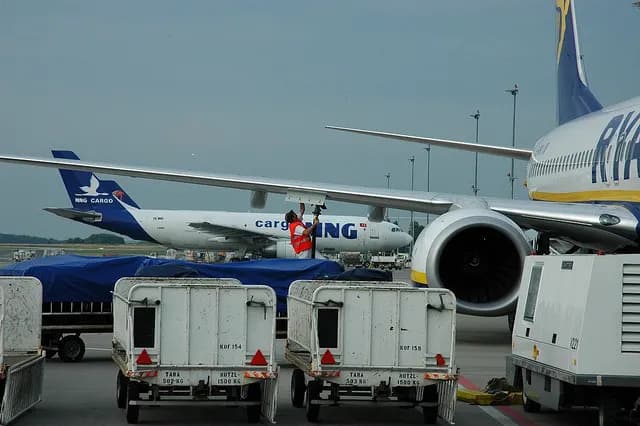 Arrivals area at Frankfurt-Hahn Airport