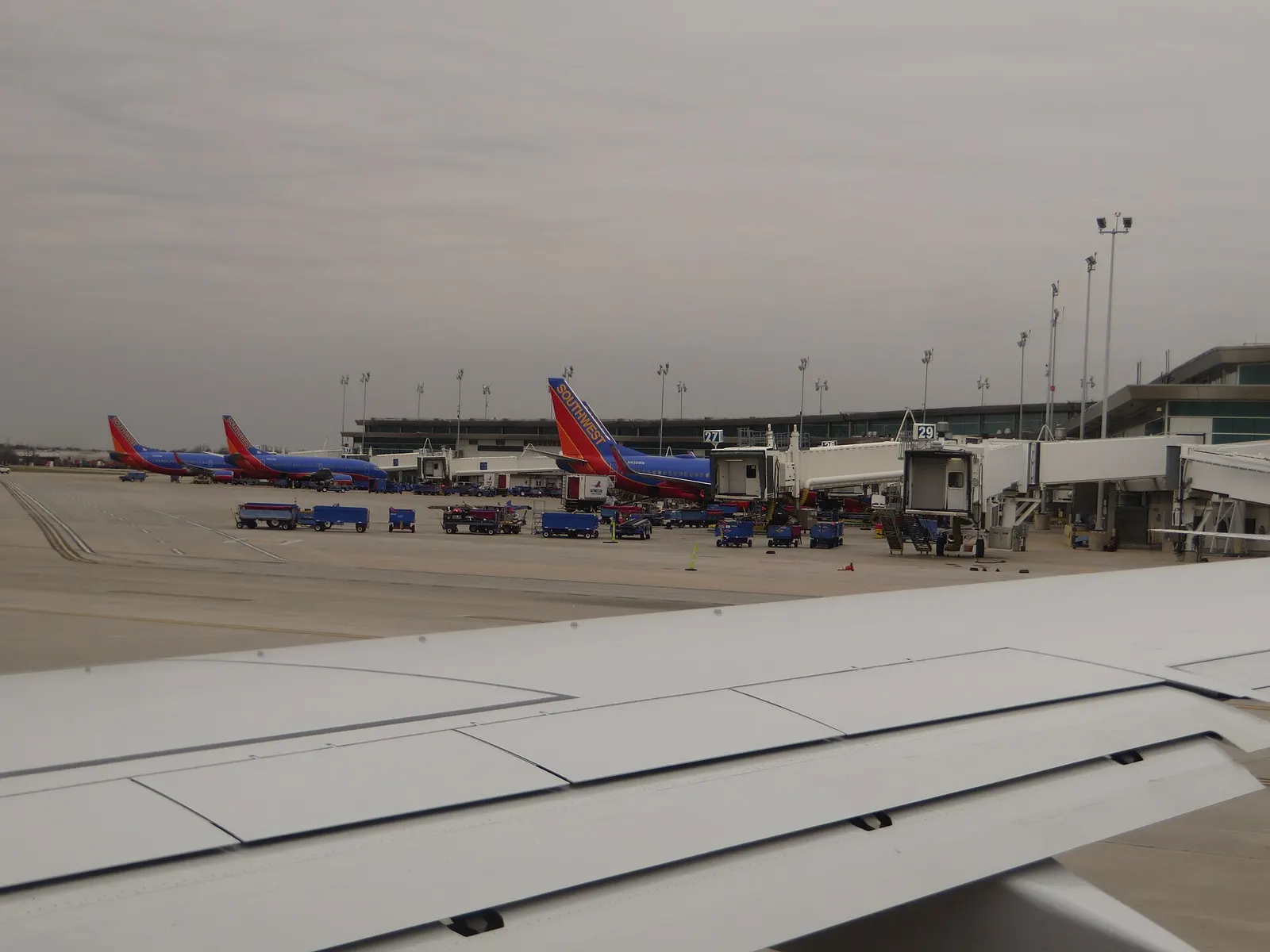 William P. Hobby Airport is a public airport in Houston, Texas, 7 miles (11 km) from downtown Houston. Hobby is Houston's oldest commercial airport and was its primary commercial airport until George Bush Intercontinental Airport opened in 1969. After the opening of Intercontinental, Hobby became a 