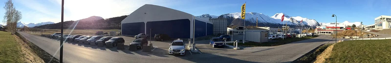 Landside front of Ørsta–Volda Airport, Hovden terminal, May 2015