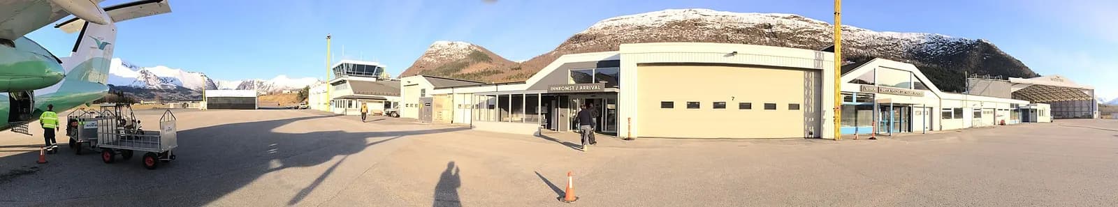 Passenger terminal exterior at Ørsta–Volda Airport, Hovden, May 2015