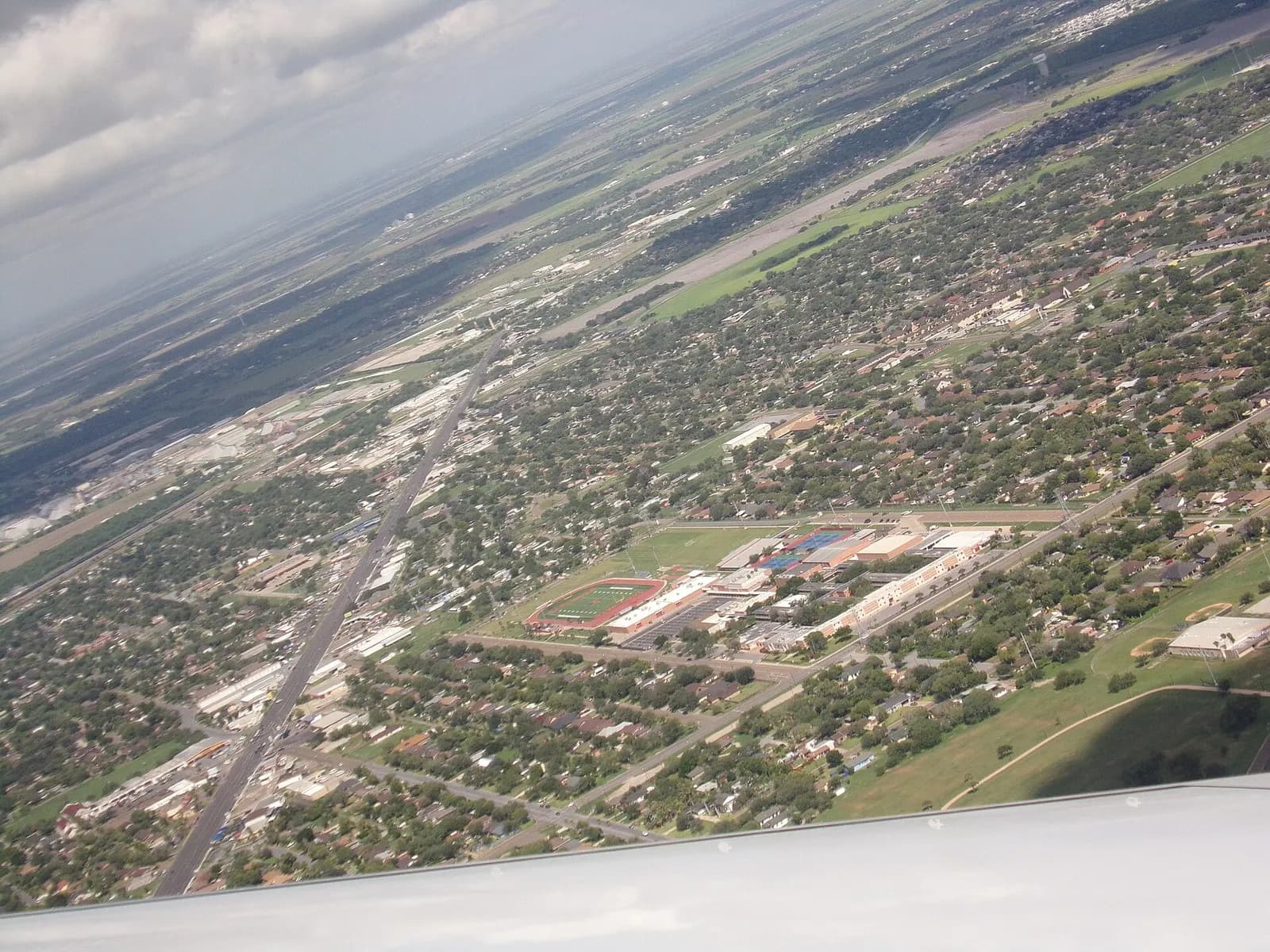 August 2022 aerial looking north over Harlingen after a Southwest departure from Valley International Airport.