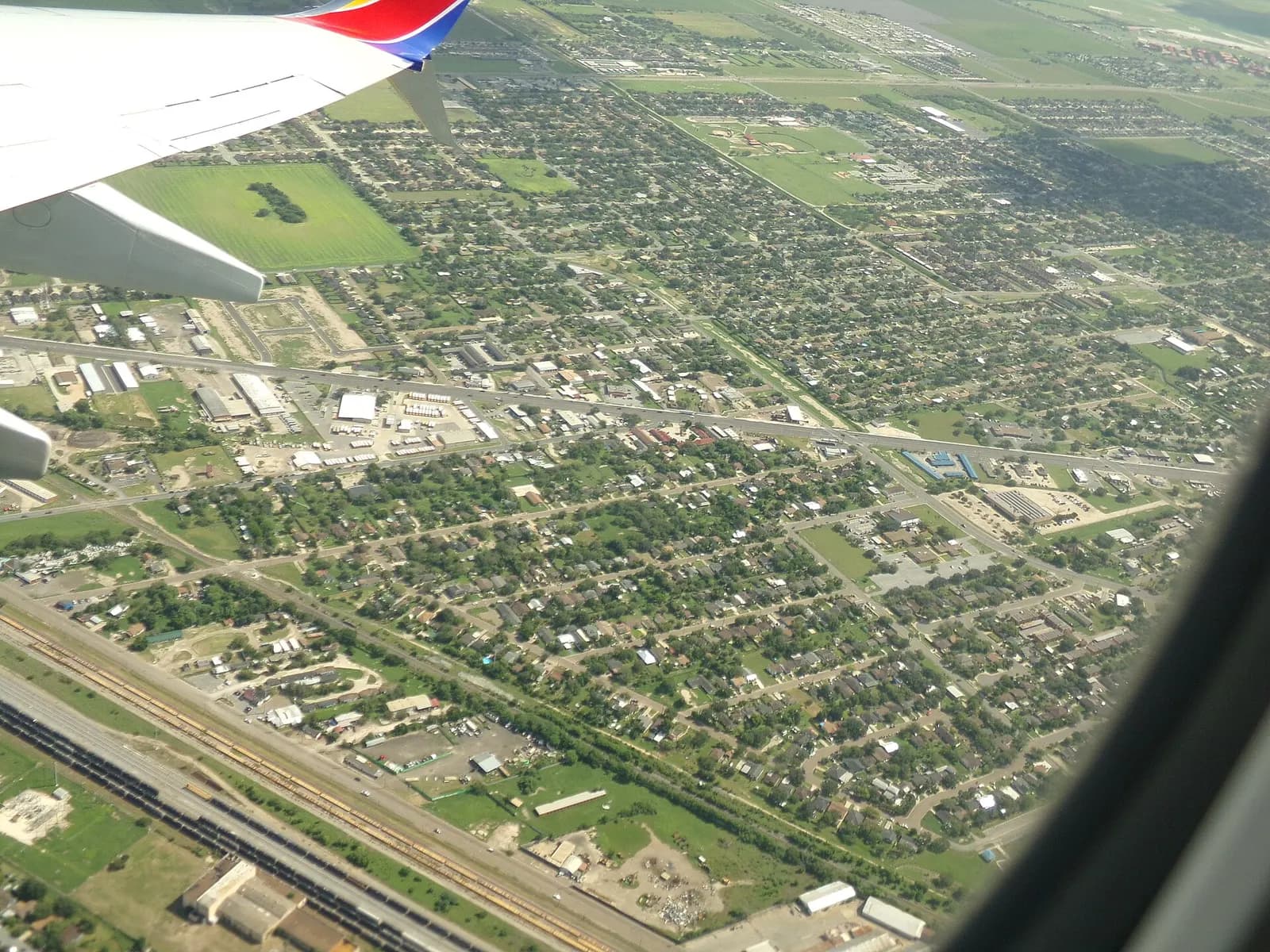 August 2022 high aerial of northern Harlingen taken after departure from Valley International Airport.