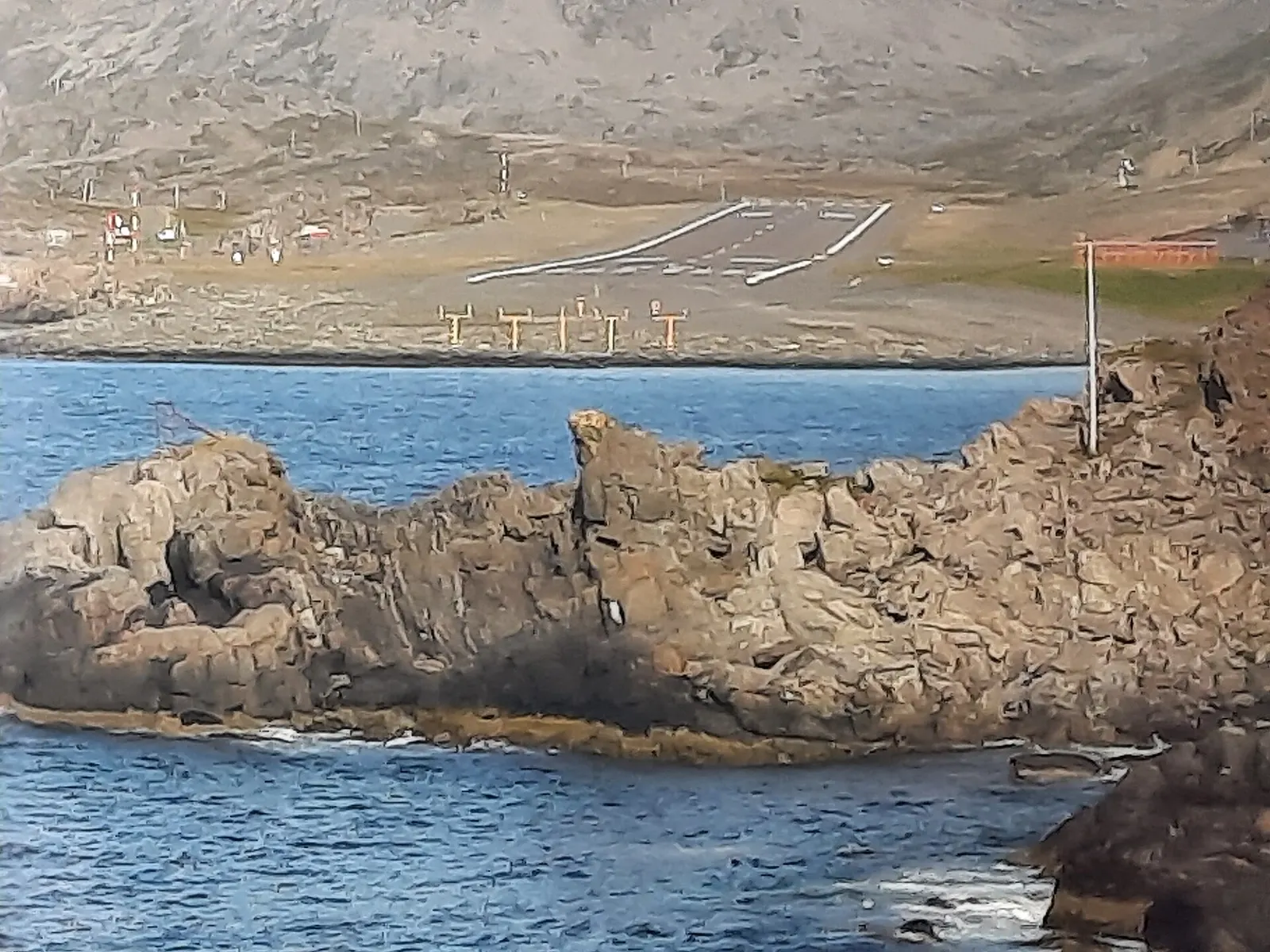 Runway airport Honningsvåg Valan near North Cape, Norway