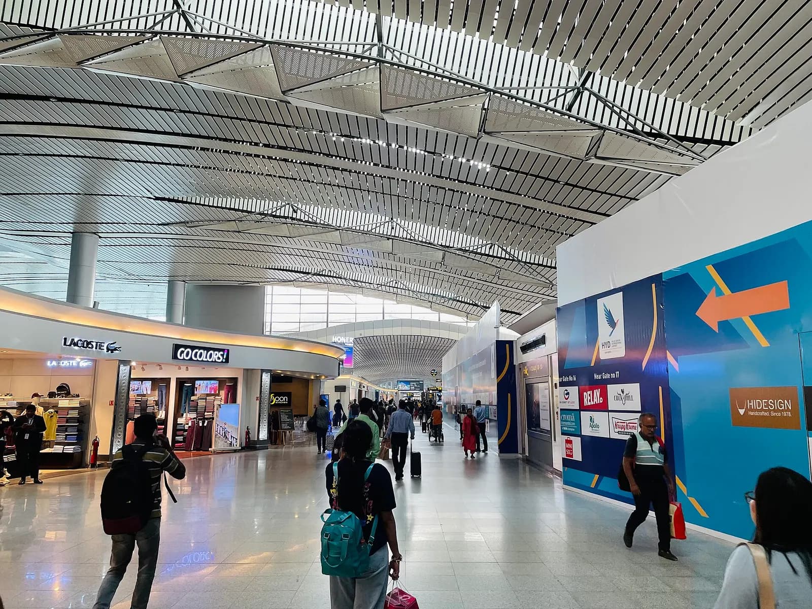 Interior of Rajiv Gandhi International Airport, Hyderabad