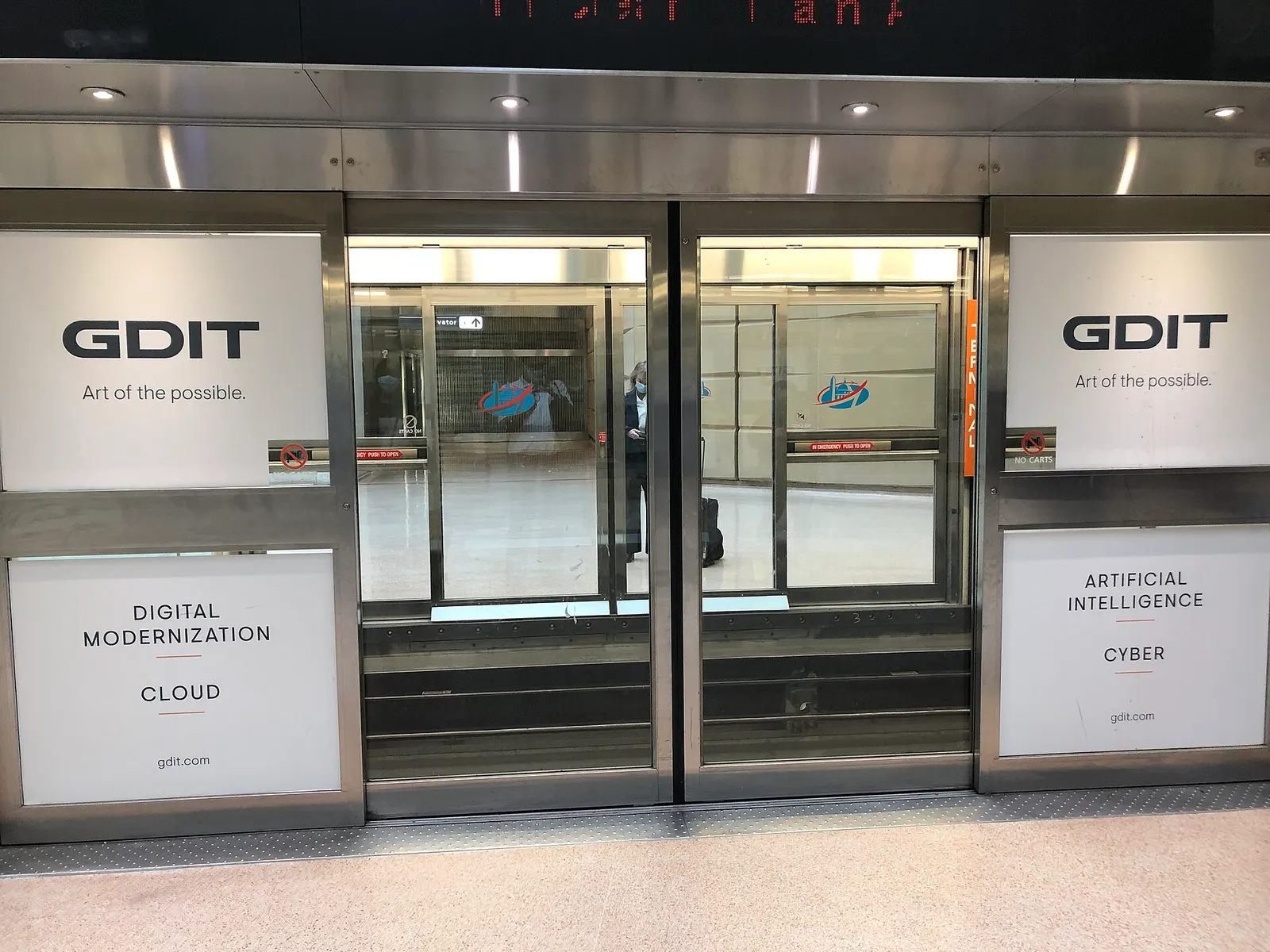 AeroTrain station at the main terminal of Washington Dulles International Airport in the Dulles section of Sterling, Loudoun County, Virginia