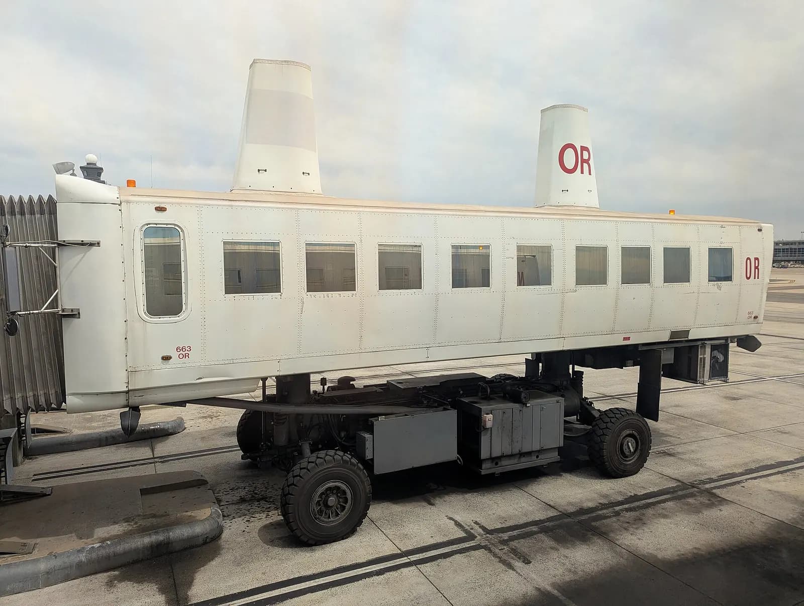 A mobile lounge at Washington Dulles International Airport