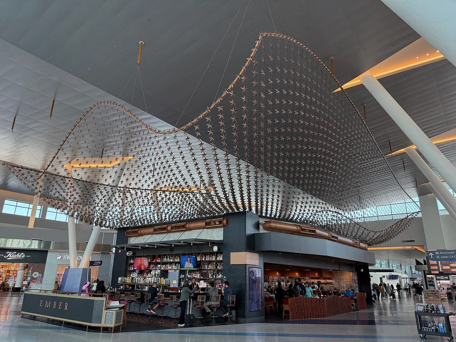 The interior of Terminal C at George Bush Intercontinental Airport in Houston, Harris County, Texas