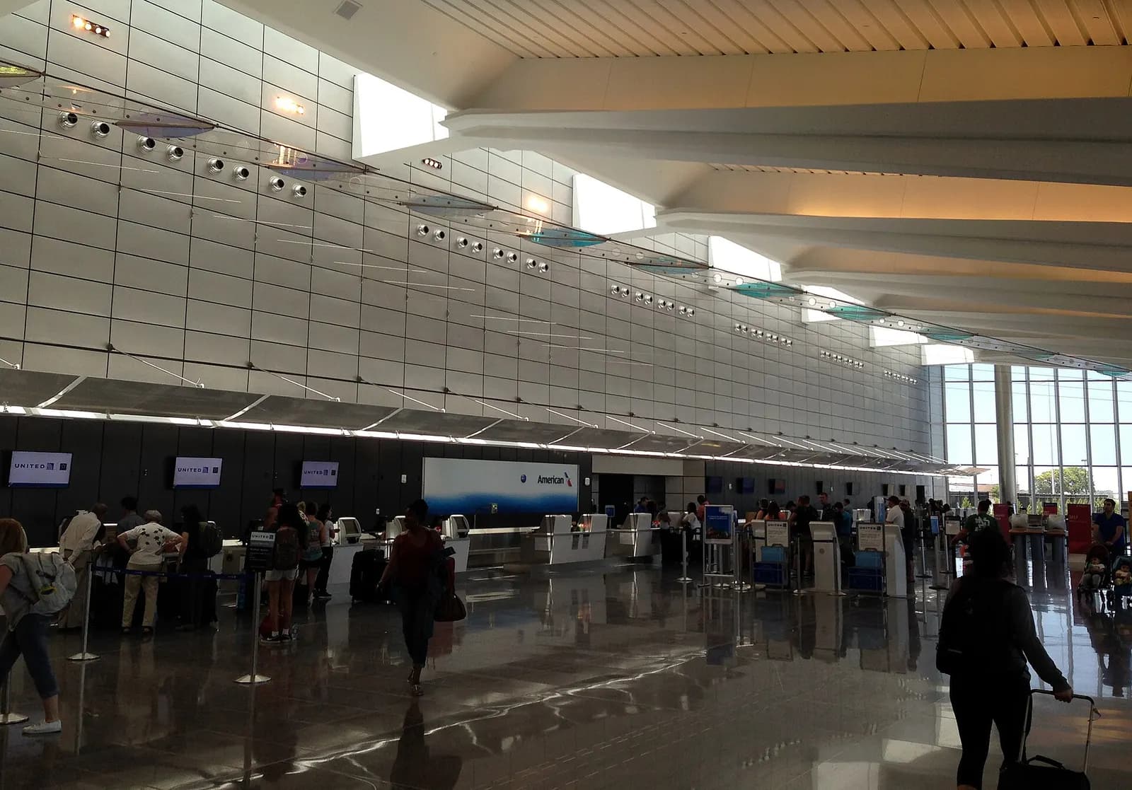Ticketing and check-in hall of the 2015 Eisenhower terminal in Wichita.