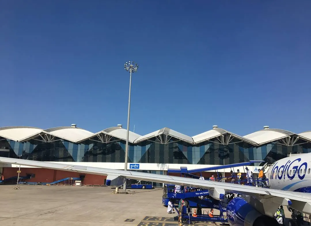 Indore airport terminal building exterior