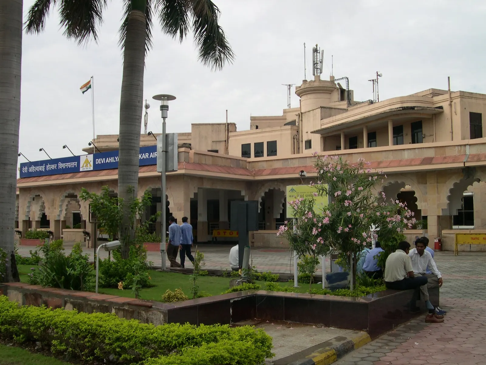 Front exterior view of Indore airport terminal
