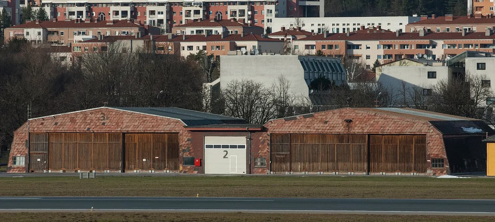 Hangar buildings at Innsbruck Airport