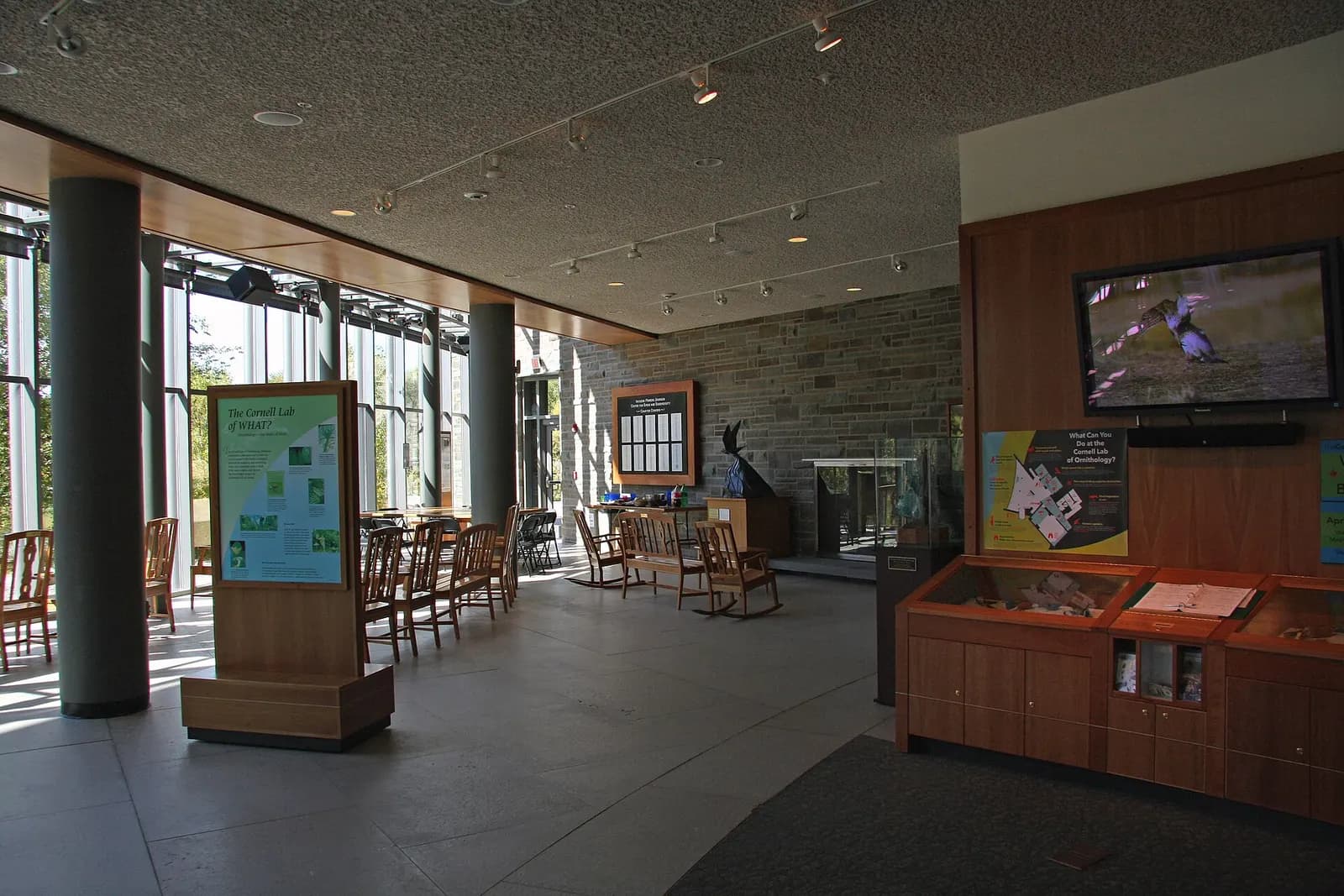 Cornell Lab of Ornithology entrance hall