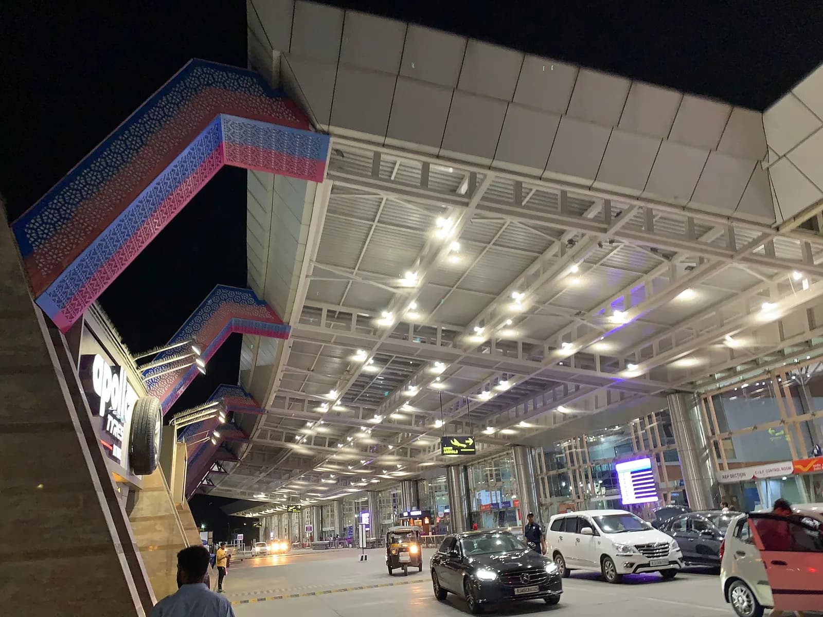 Jaipur Airport at night