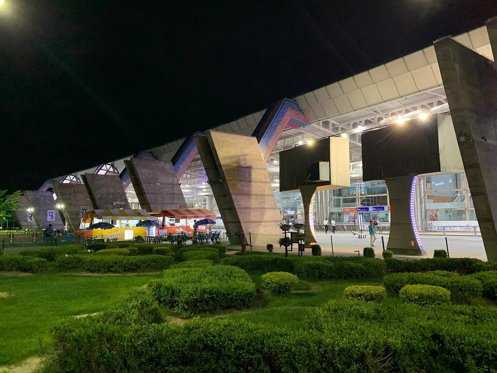 Jaipur Airport at night
