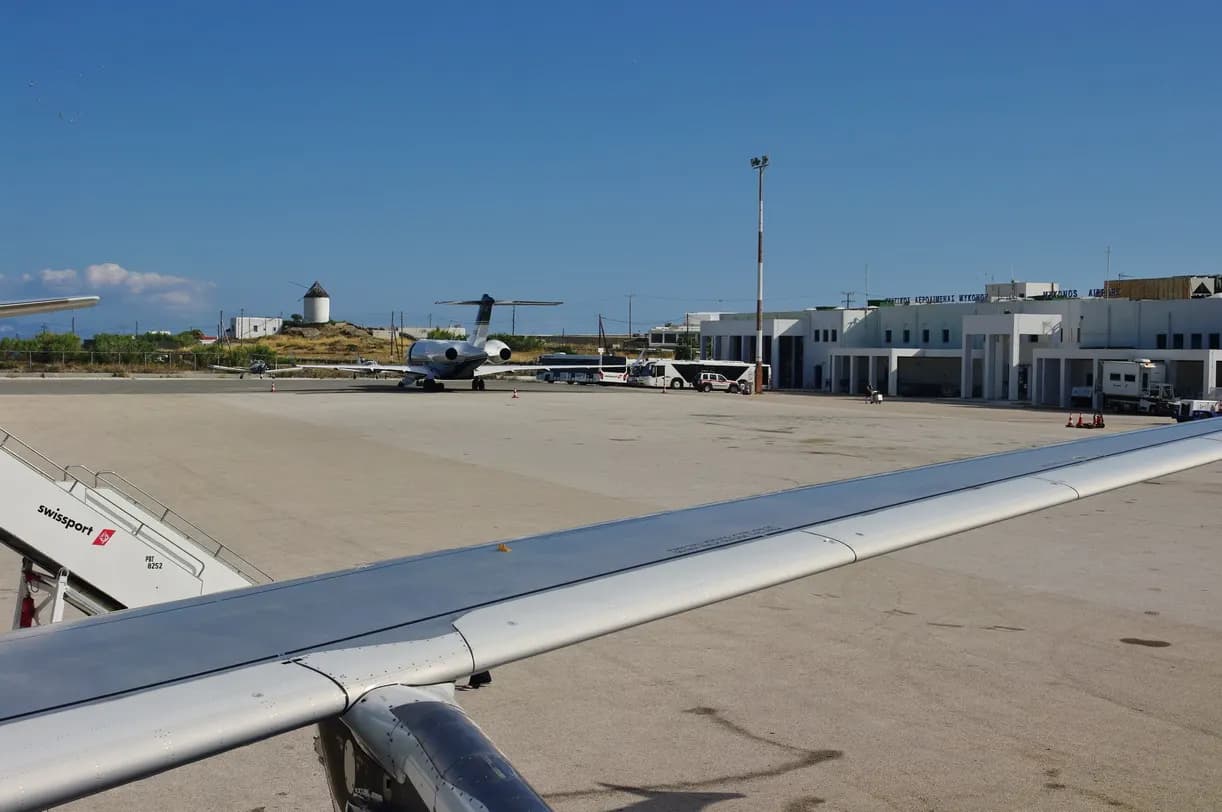 Vorfeld Flughafen Mykonos