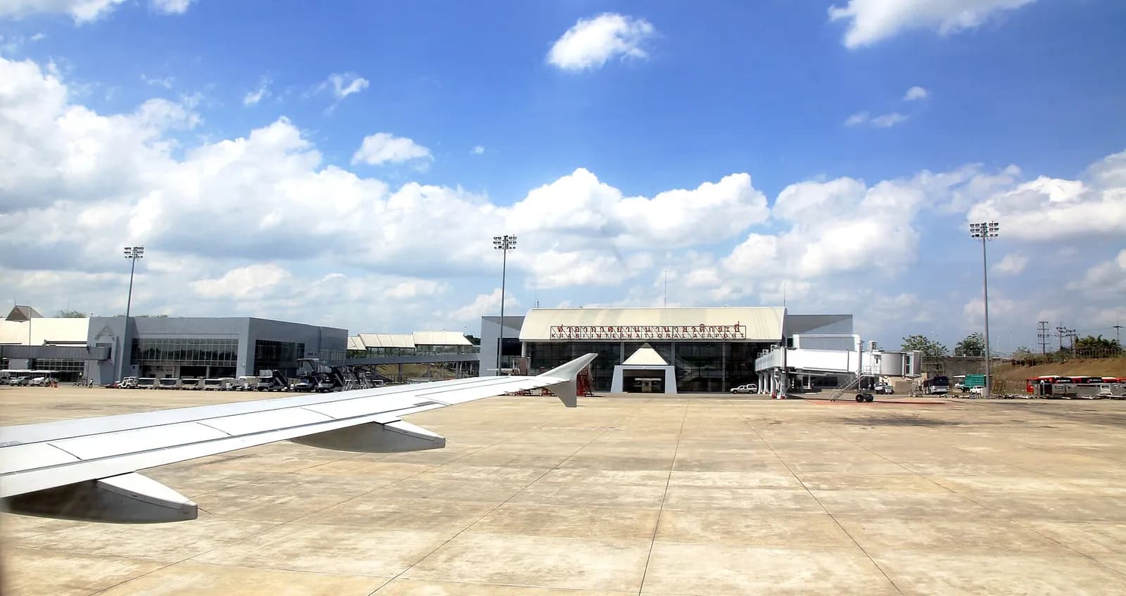 Buildings of Krabi International Airport in the Krabi Province , Thailand , March 2018