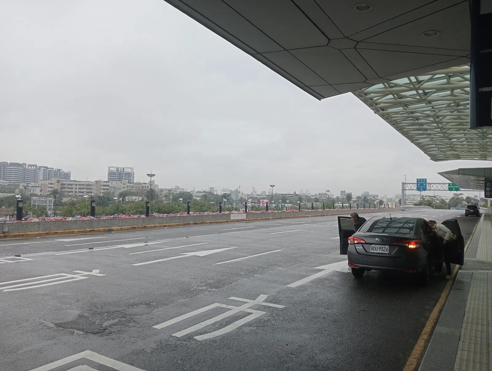 Kaohsiung International Airport international departures exterior, February 2025