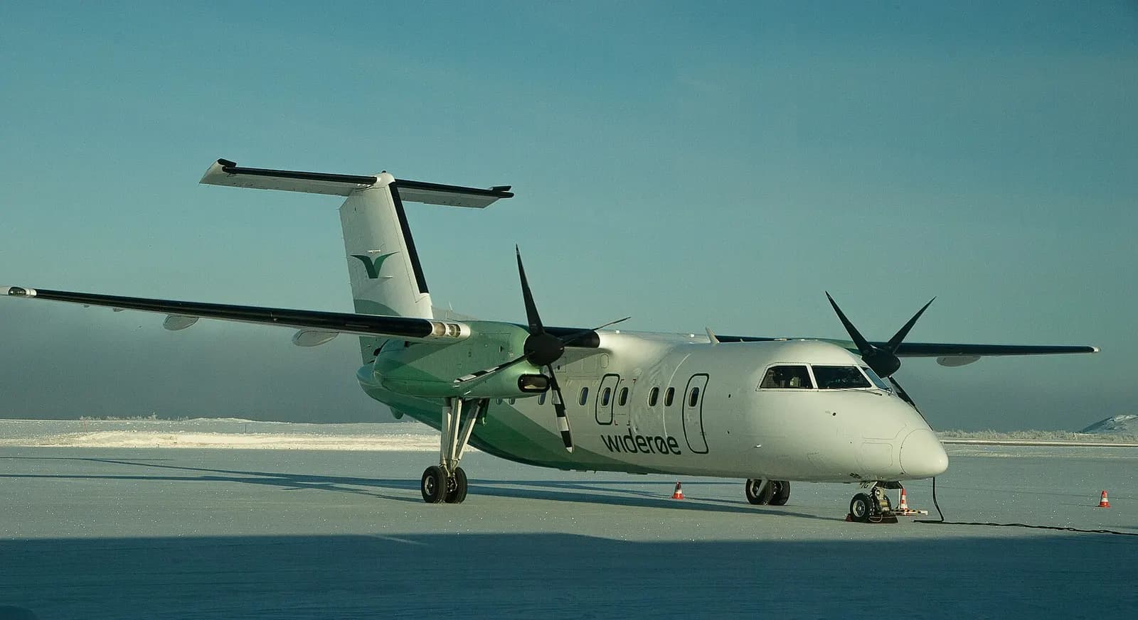 Widerøe regional aircraft at Kirkenes Airport (KKN)