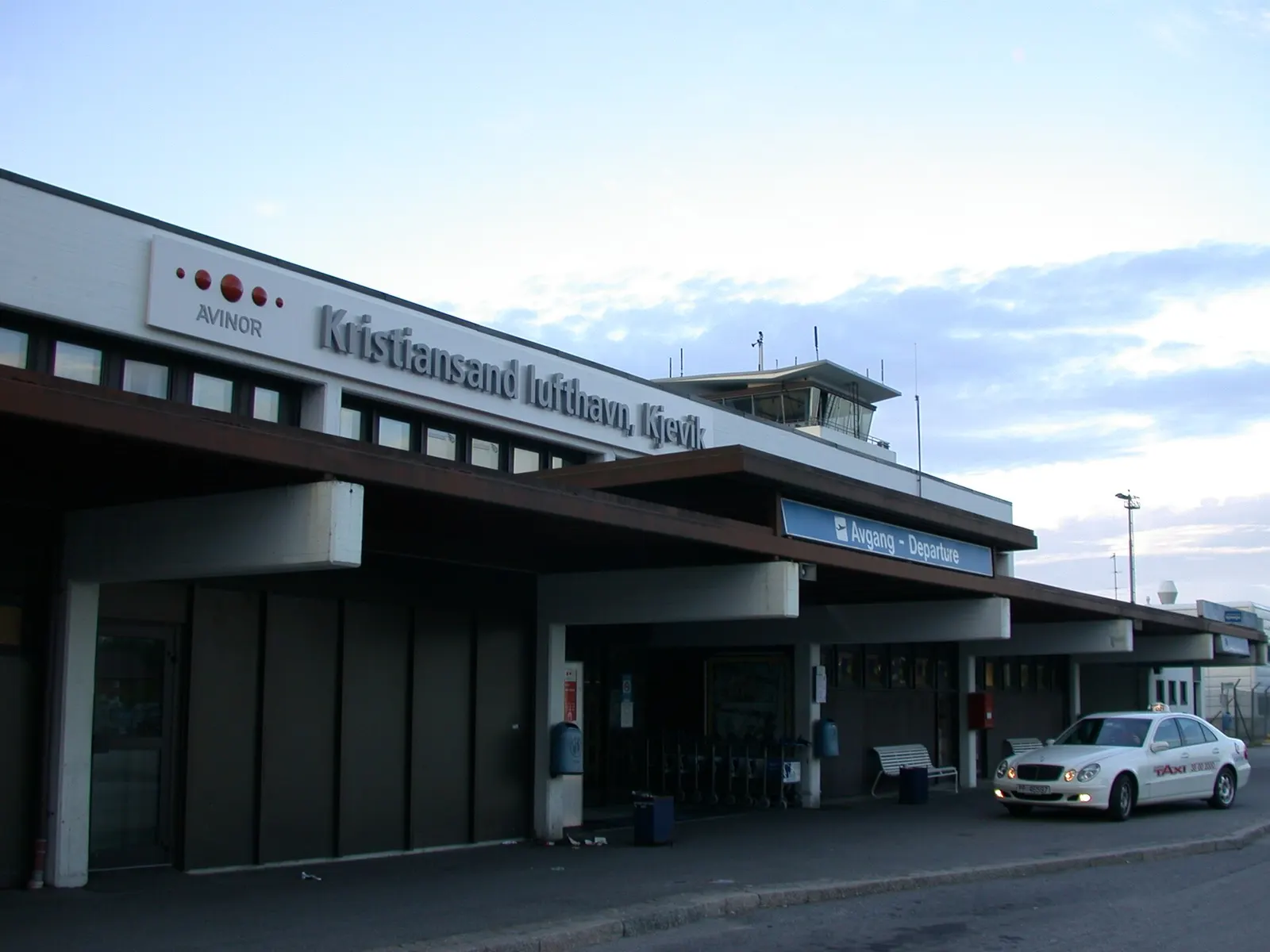 Landside entrance to Kristiansand Airport, Kjevik